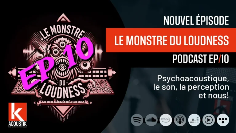 Le Monstre du Loudness EP 10 – Psychoacoustique, le son, la perception et nous!